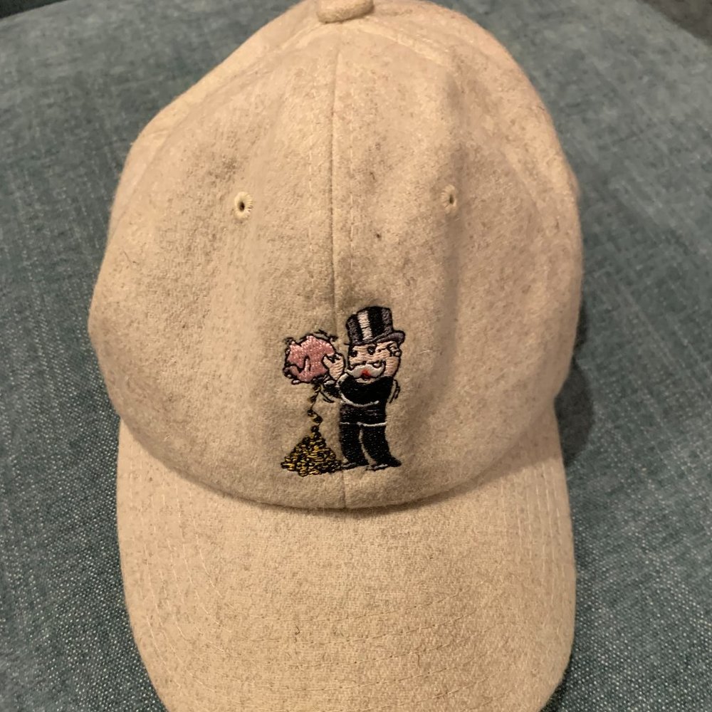SP X Monopoly Be a Big Deal Cap Hat, Embroidered Uncle with Piggybank/Coins